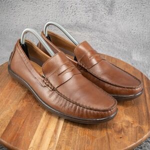 157970 NICHOLS PENNY MEN'S SHOES 8.5 M TAN JOHNSTON MURPHY